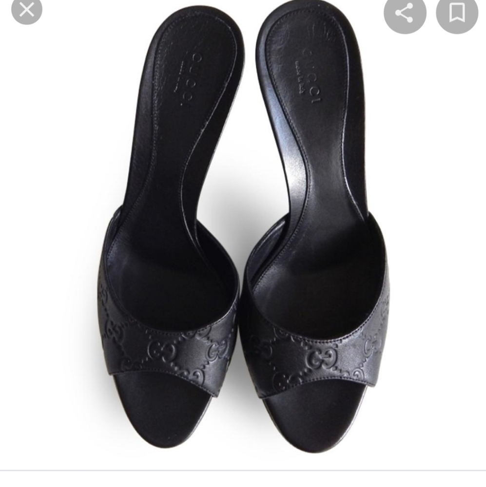 Gucci Aleppo Peep Toe Slide